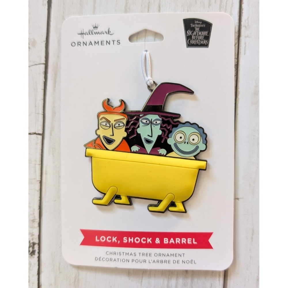 Hallmark Ornament Lock Shock Barrel Yellow Enamel Nightmare Before Christmas